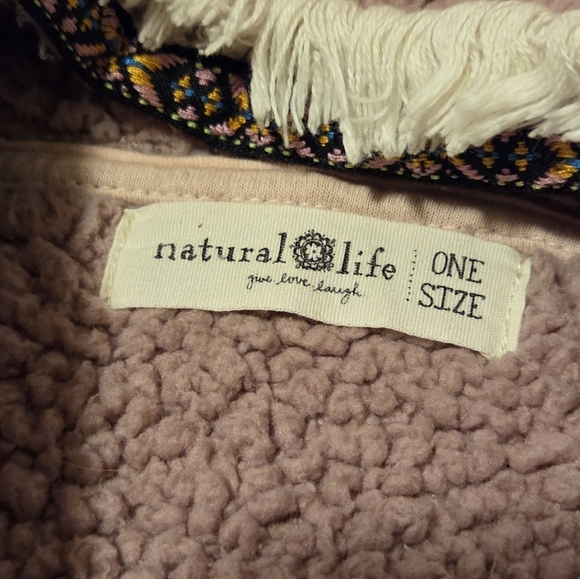 Natural Life Oversized Fleece Blanket Hoodie Sweatshirt Kangaroo Pocket Pink - Picture 5 of 10